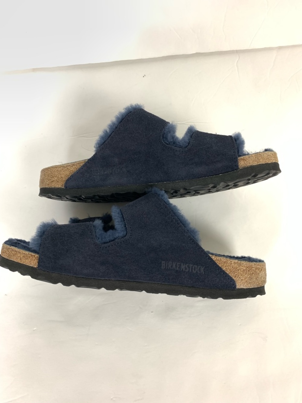 Birkenstock Arizona shearling sandals size 7 midnight blue - Picture 4 of 11